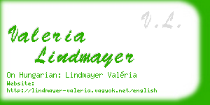 valeria lindmayer business card
